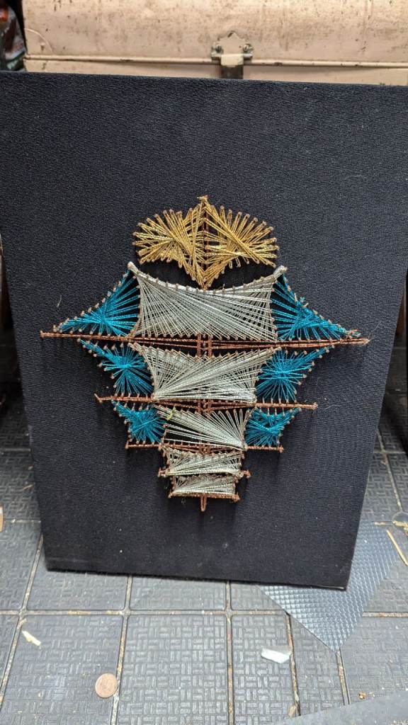 Unique Handmade String Art Wall Decoration – Multicoloured