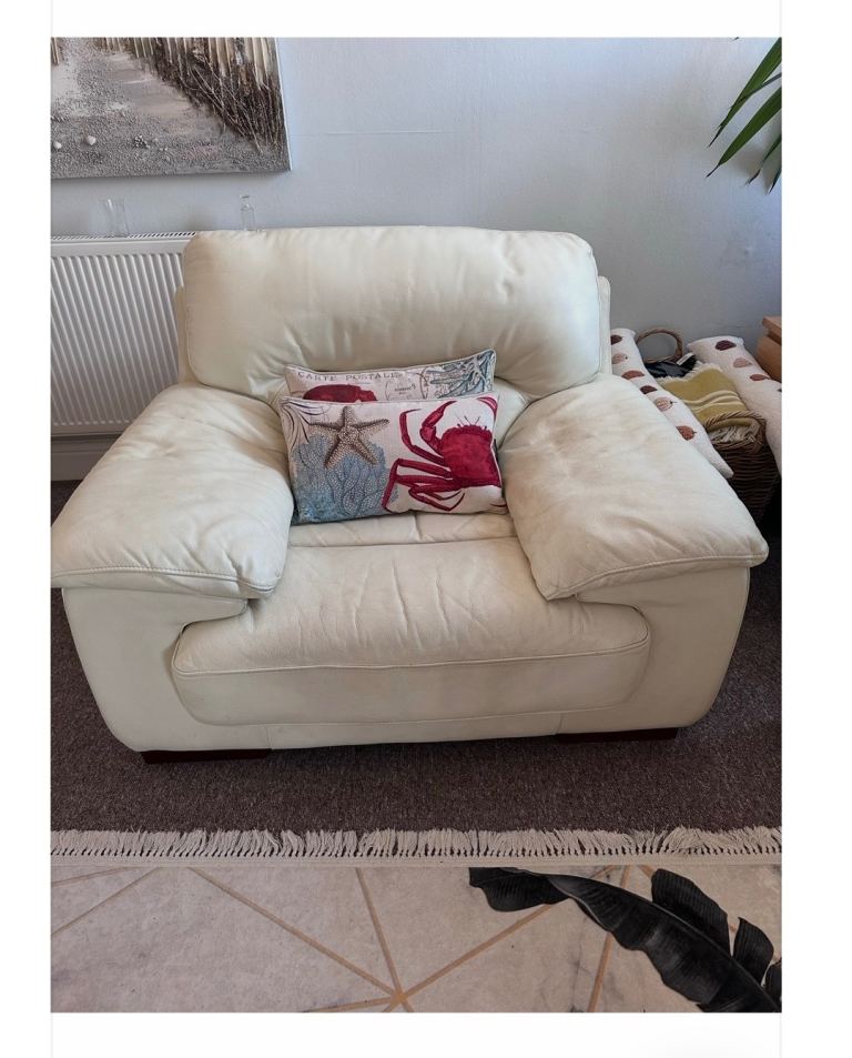 Italian Leather Luxury Armchairs - will split