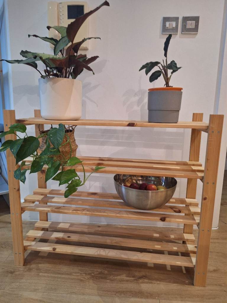 Sturdy 4-Tier Wooden Rack - Excellent Condition