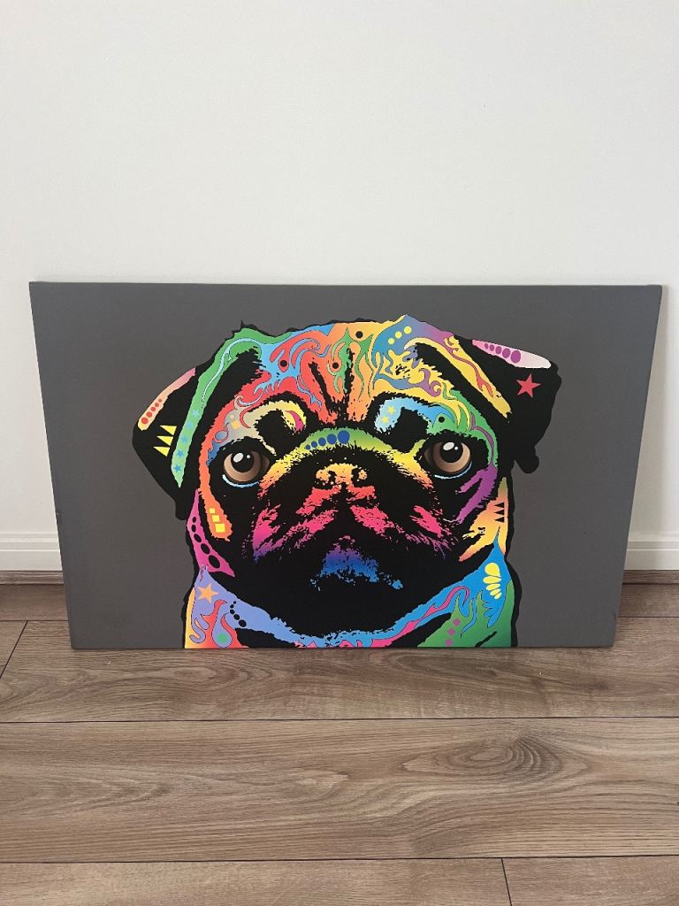 Pug dog canvas 