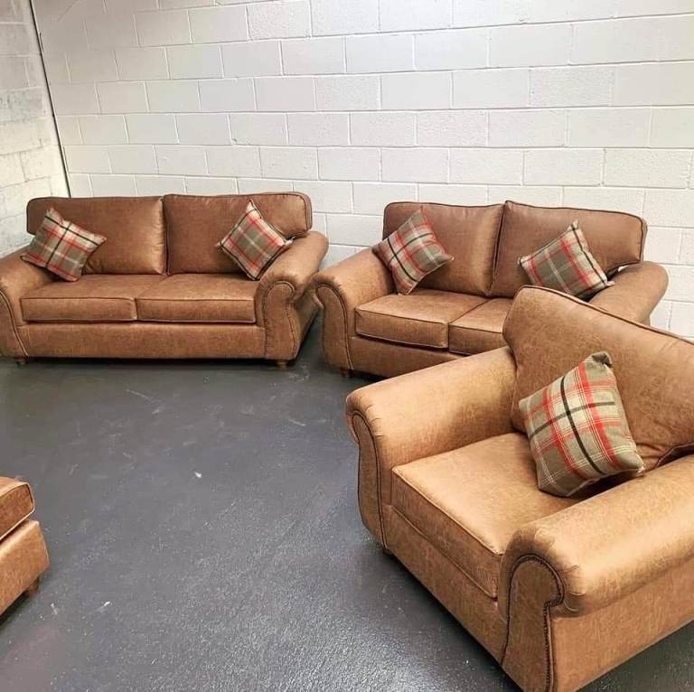 🏠 Smart Brand New Oakland Corner Sofa & 3+2 Seater Real Leather Set 25% OFF Cheapest Price
