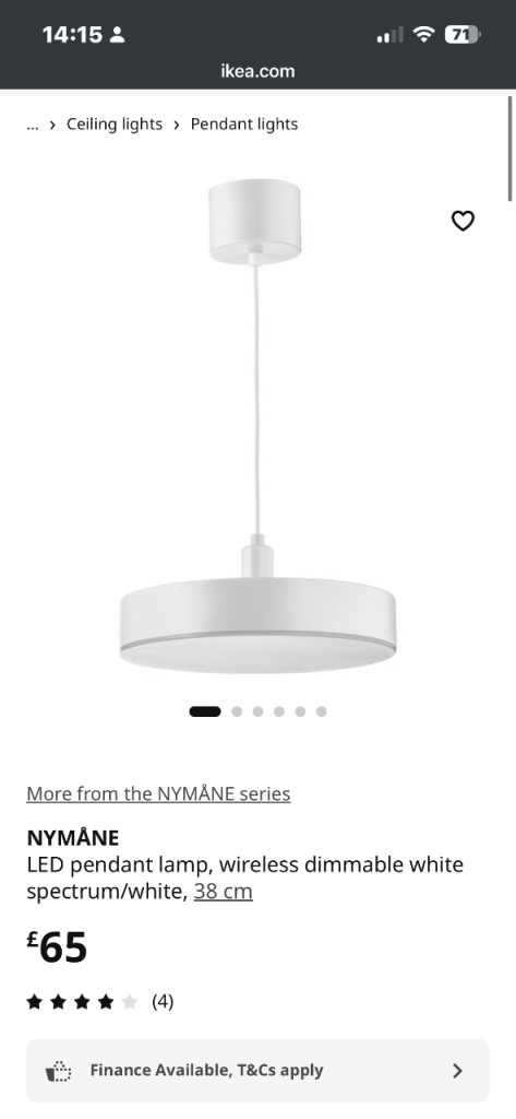 BNIB Ikea Nymane LED Ceiling Light