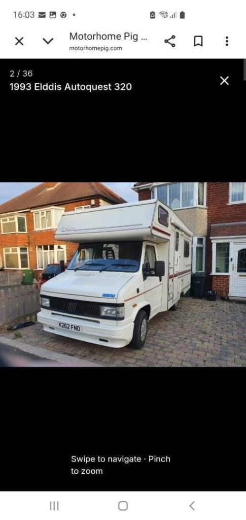 1993 Elddis Autoquest 320 2.0 Petrol 4 Berth