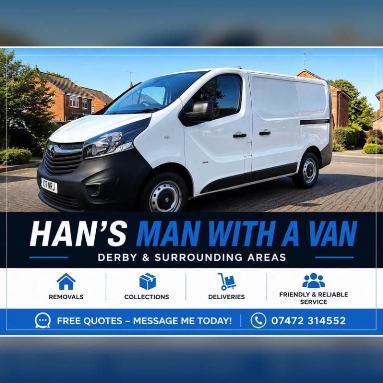 Man With a Van Derby – Removals, Collections & Deliveries