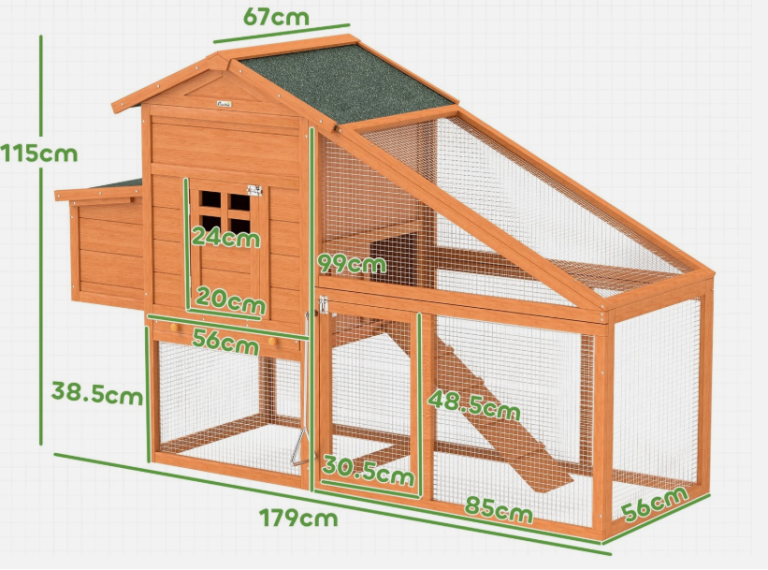 Chicken Coop Wooden Hutch with Run Brand New