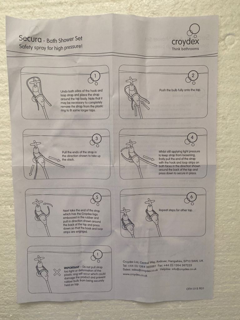 Croydex safe shower spray set . 