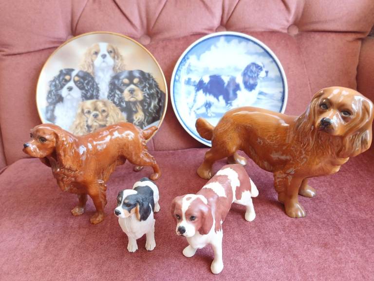 Cavalier King Charles Spaniel Figurines and Collector Plates