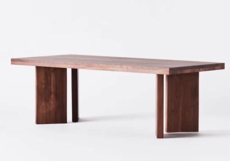 Dusty deco Solid Walnut wood Dining Table – Good Condition