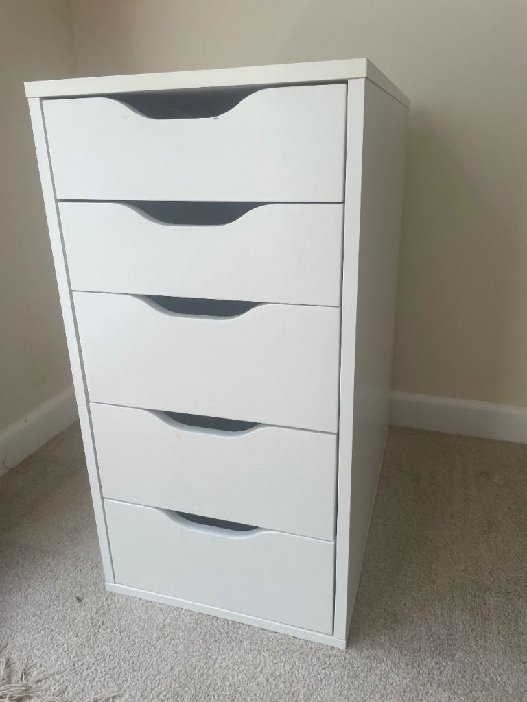 White Ikea Alex drawers unit 