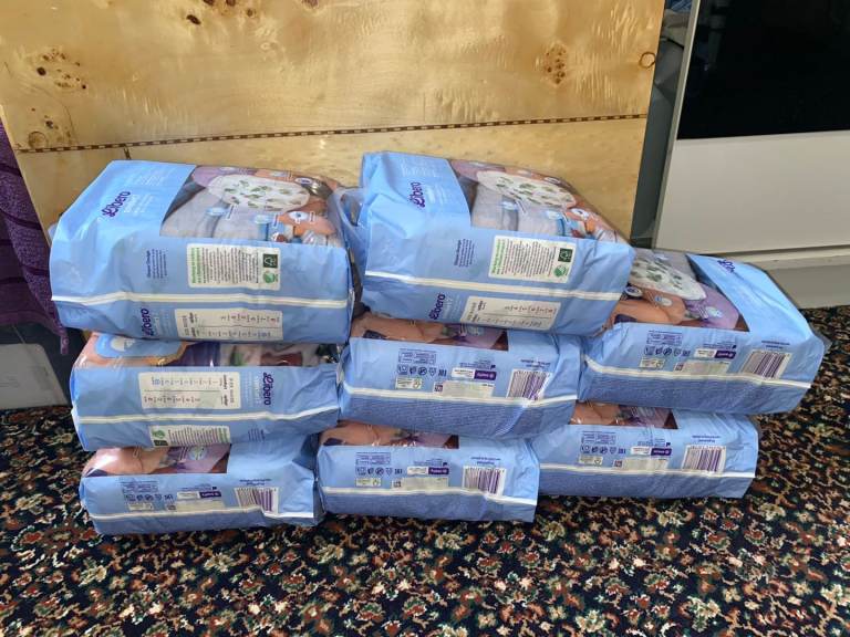 8 × Packs Of Libero Comfort Nappies size 7 (16kg - 26kg) 21 piece
