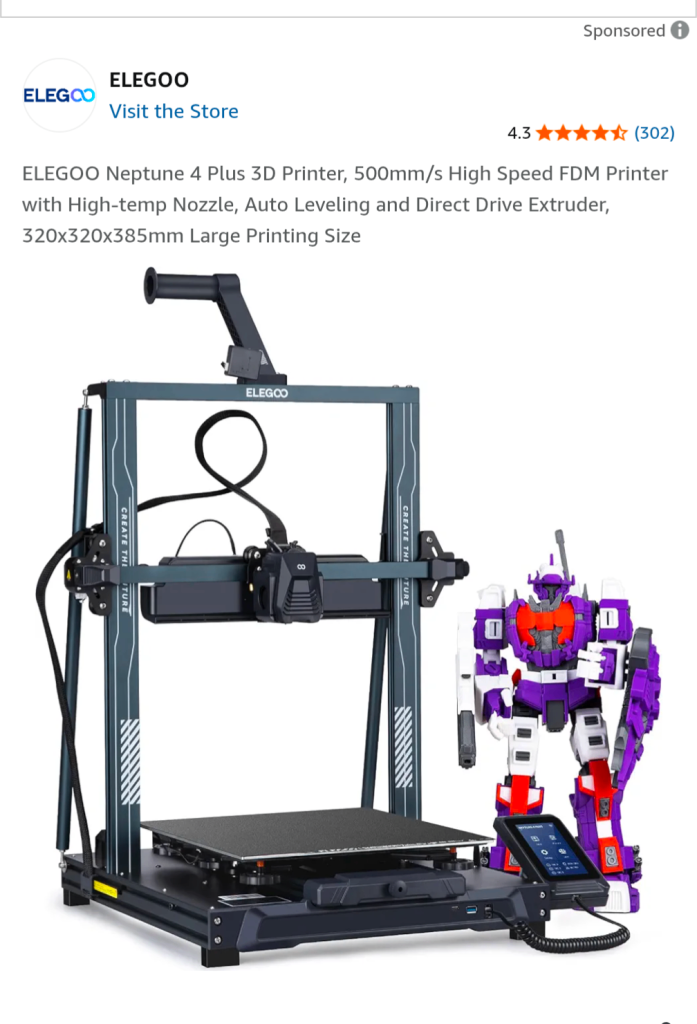 Elegoo 4plus 3d printer 