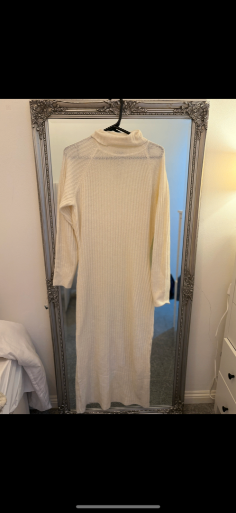 image for Cream wool knit Maxi Dress - Boohoo size 10