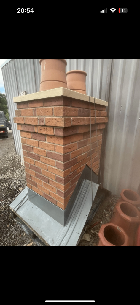 Smart Stack GRP brick effect twin pot false chimney