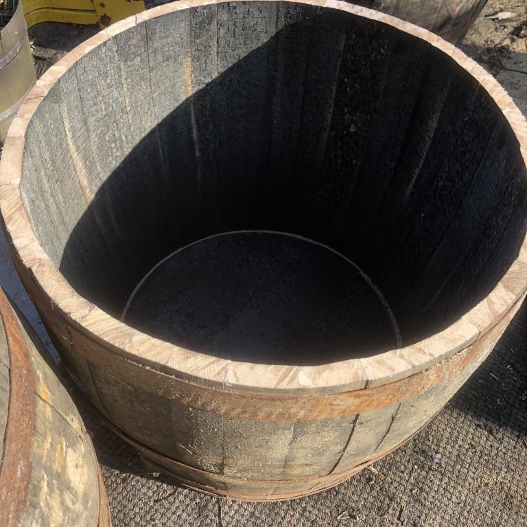 Half barrel planters 28 inch diameter, 17 inch tall