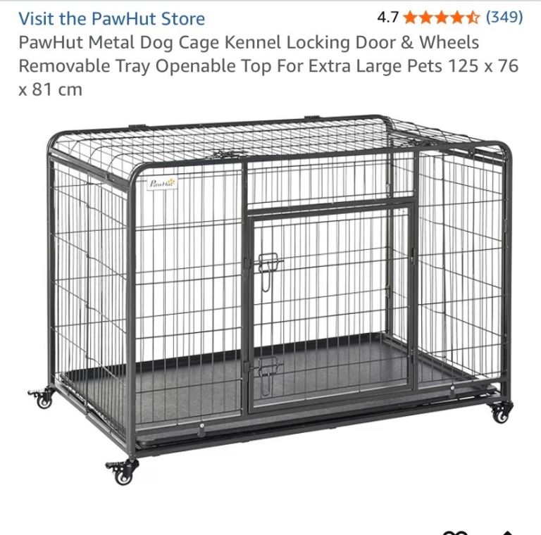 HEAVY DUTY DOG CRATE / CAGE ON WHEELS EXTRA LARGE
