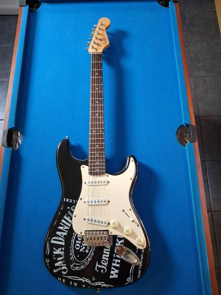 Fender Squire Stratocaster Jack Daniel's Custom Guitar - Rare
