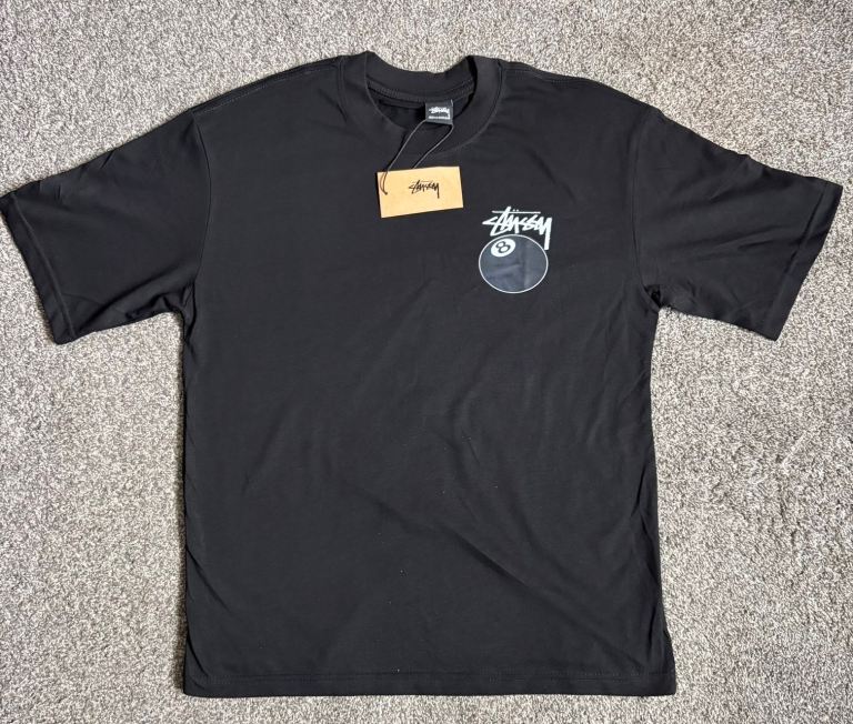Stussy 8 Ball T-Shirt – Black, Brand New with Tags