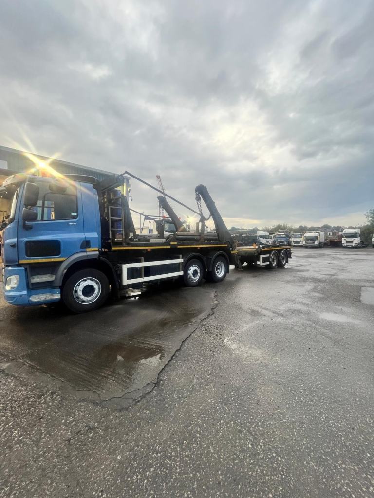 DAF TRUCKS CF 450 FAG 26 TONNE DRAWBAR CHAIN LOADER WITH TRAILER , JAN MOT