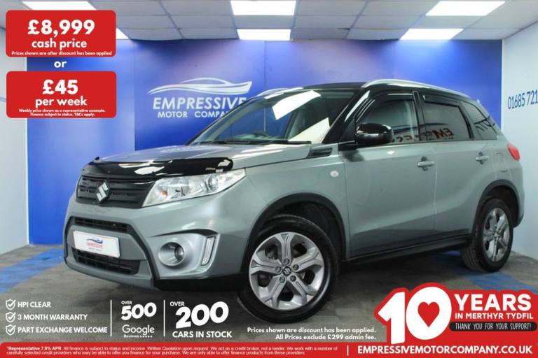 2017 67 SUZUKI VITARA 1.6 SZ-T SUV 5DR PETROL MANUAL EURO 6 (S/S) (120 PS)