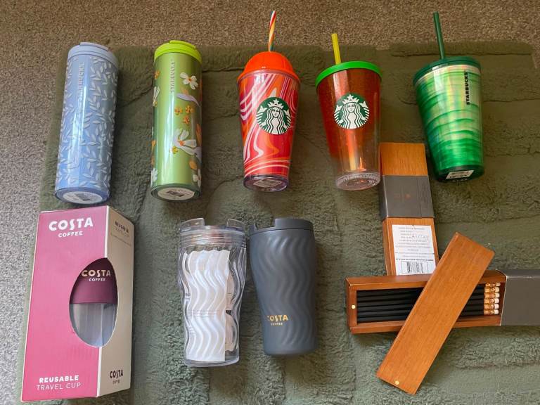Starbucks & Costa Reusable Coffee Cup Bundle – Selection of Tumblers