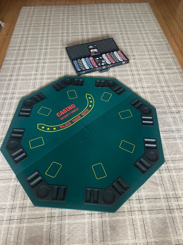 image for Poker table and chip set