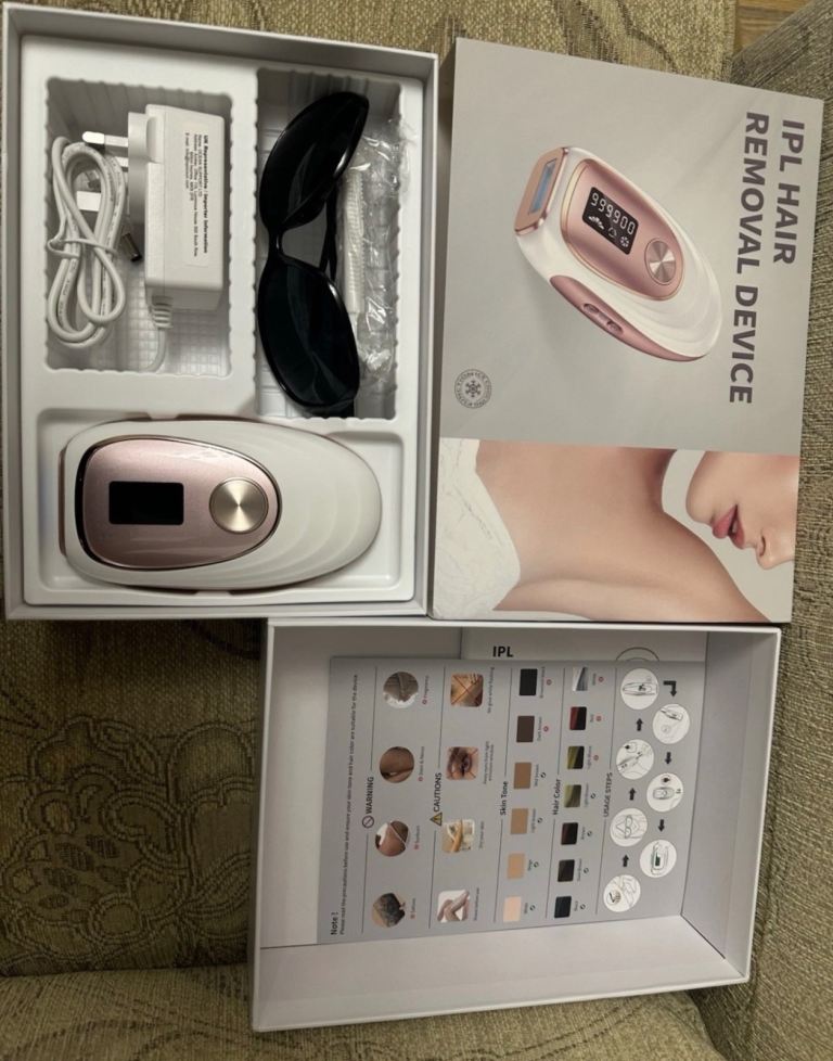 New IPL Hair Removal Device – White and Rose Gold