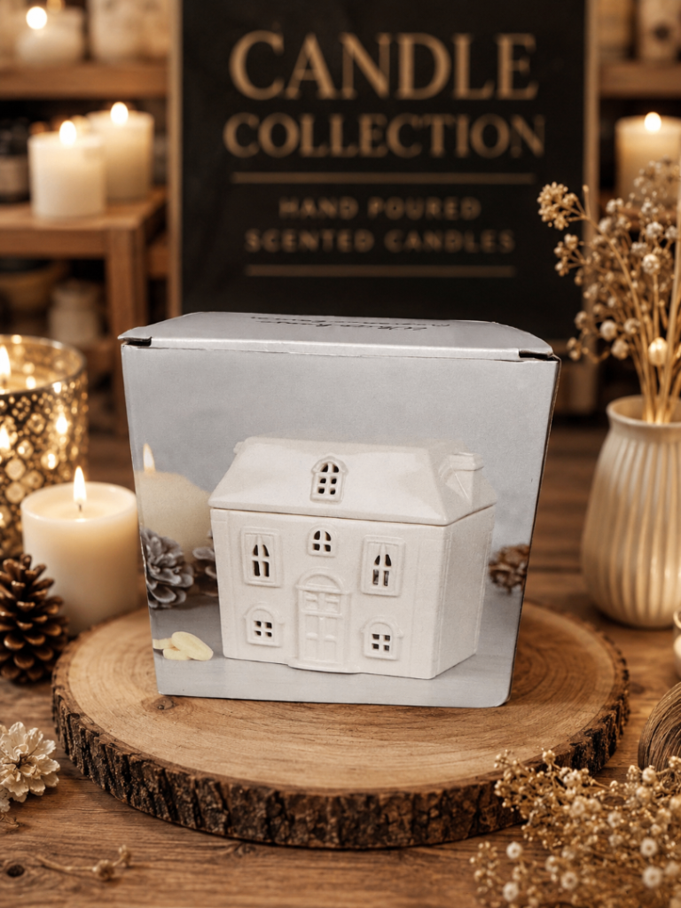 New Ceramic House Tealight Holder – White