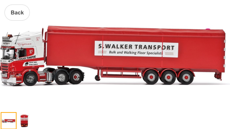 Corgi CC12941 Scania Topline Moving Floor Trailer "S. Walker Transport Worcestershire"