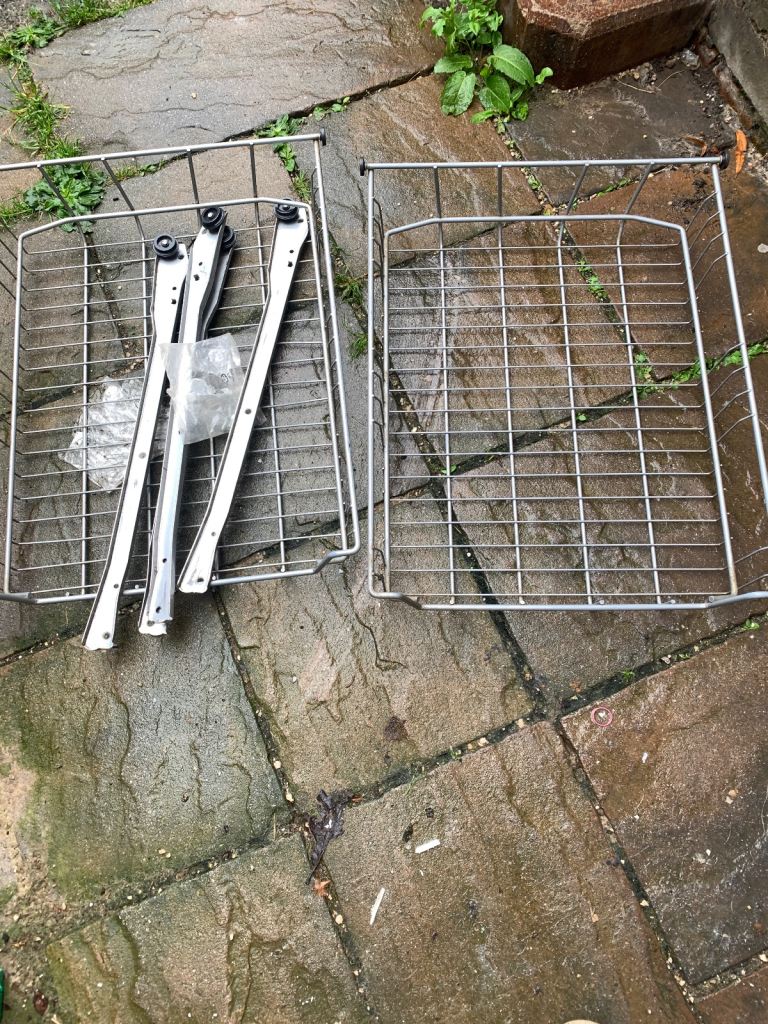 2 x IKEA WIRE BASKETS ON RUNNERS