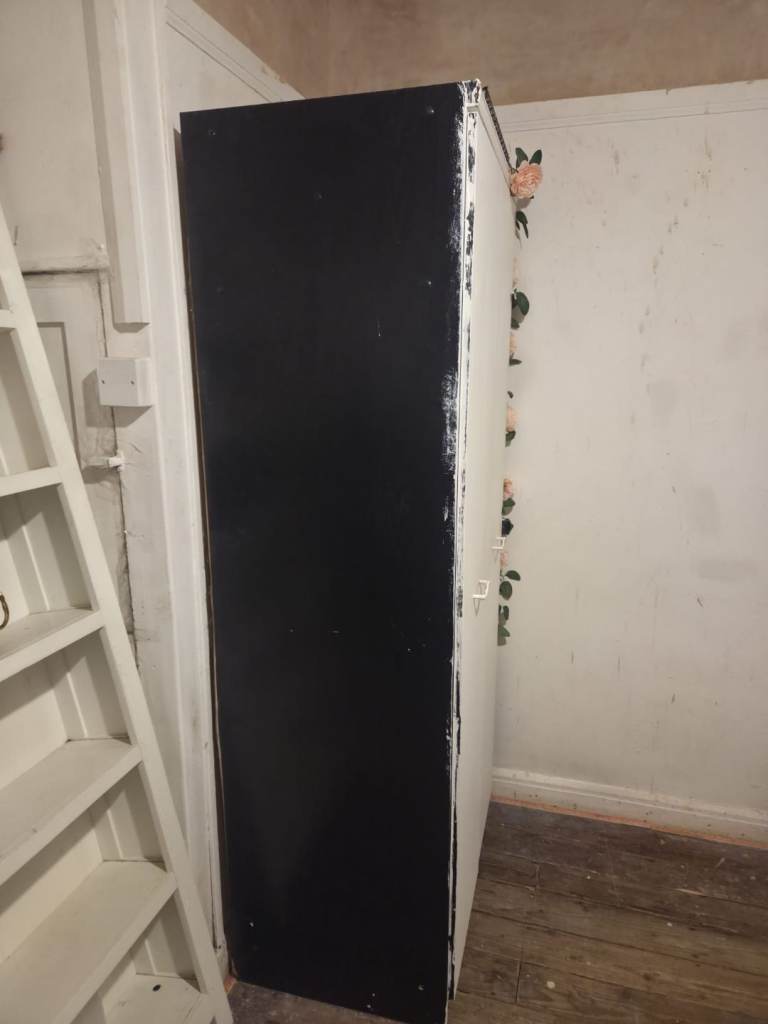 White painted wardrobe 