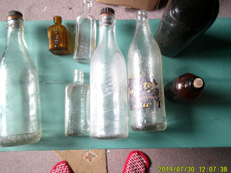 Old and very rare Embossed Bottles and Jars, 45 in total for £20