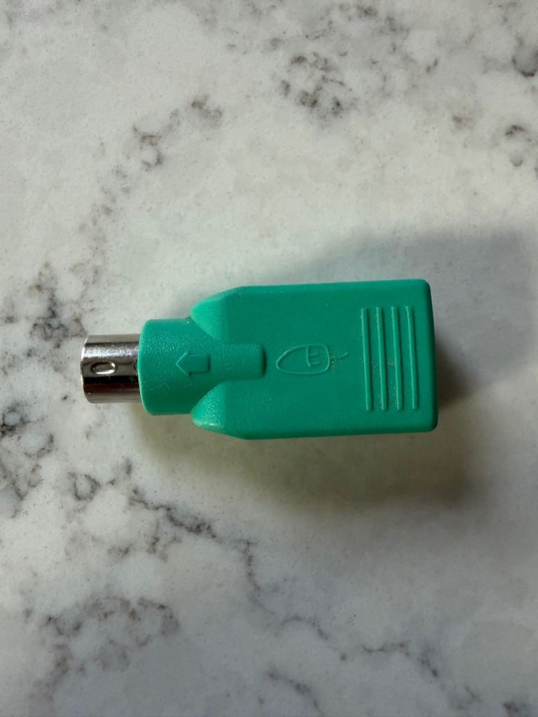 Logitech USB Female to PS/2 Male Mouse Adapter Converter Green 501215-0004