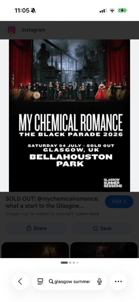 My chemical romance tickets x3 £100 each