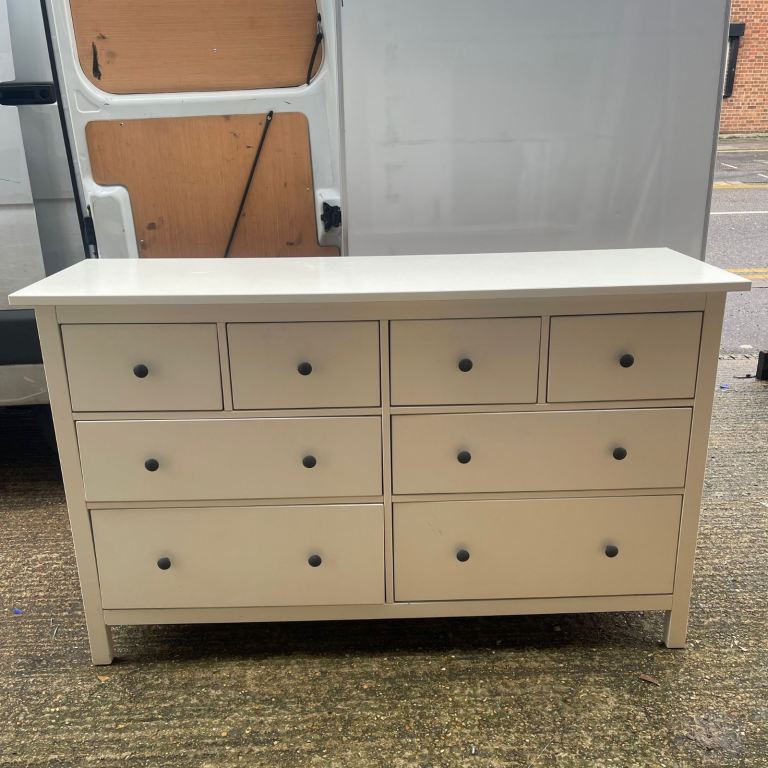 FREE DELIVERY IKEA HEMNES Chest of 8 drawers, white stain, in good condition. 