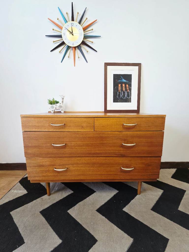 Stag Teak Chest of Drawers | Mid Century Vintage Dresser | 6 Drawer £145