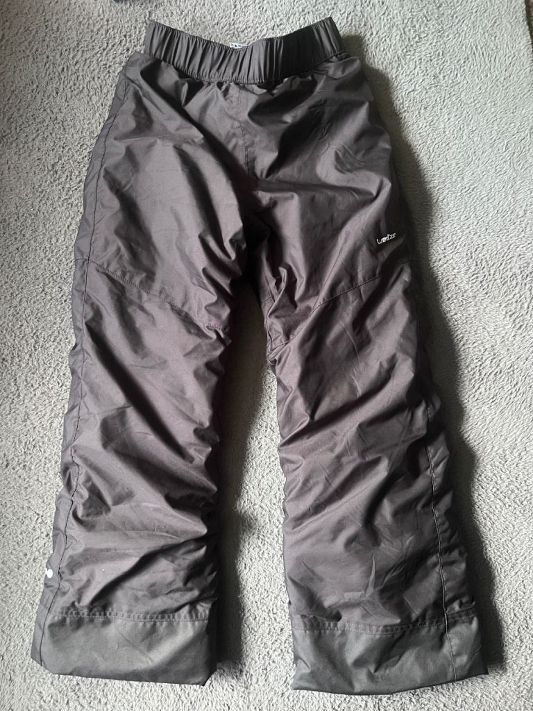 image for Ski snow black trousers kids children’s age 12 decathlon 
