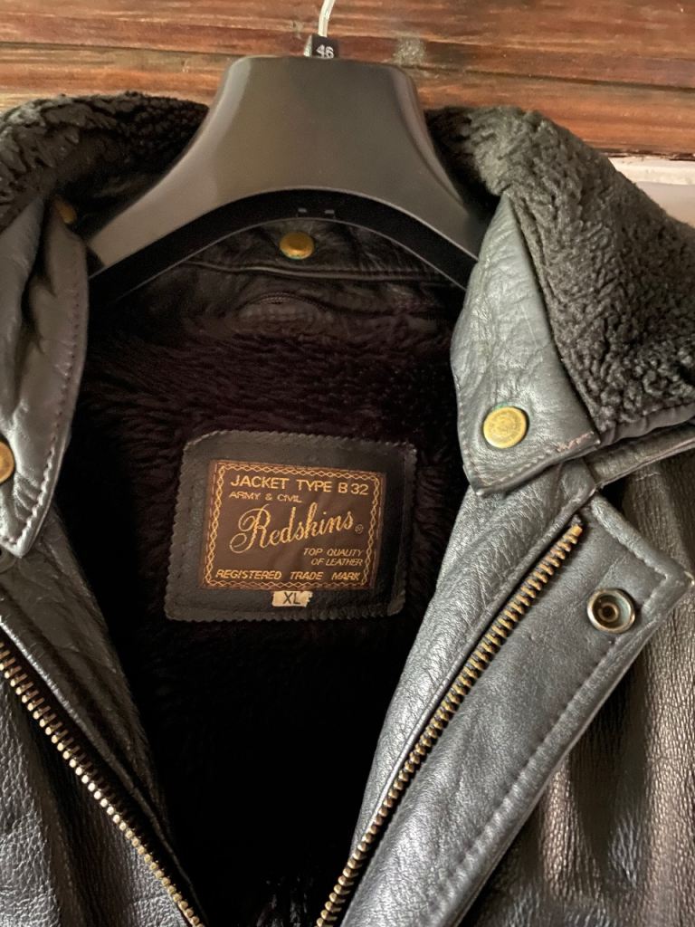 Vintage 1991 B32 Redskins Leather and Sheepskin Flying Jacket