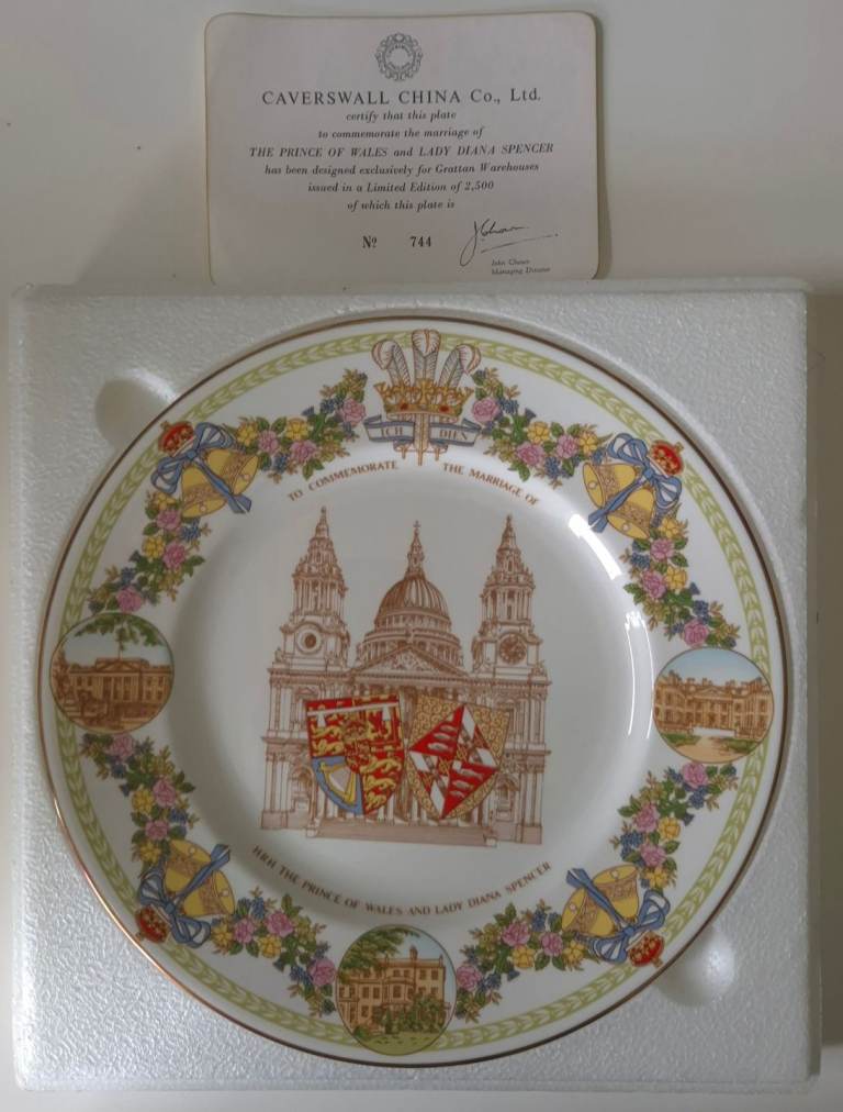 Caverswall The Royal Marriage Plate, a limited edition fine bone china plate