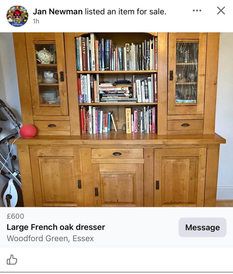 Large oak dresser