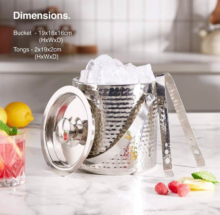 VonShef 2L Ice Bucket with Lid 