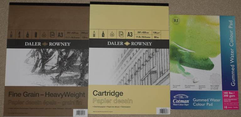 Artists paper, 3 pads. Hoping to sell as a bundle. 