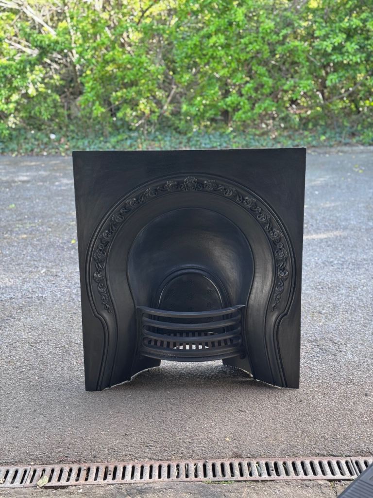 Cast iron fireplace insert antique 