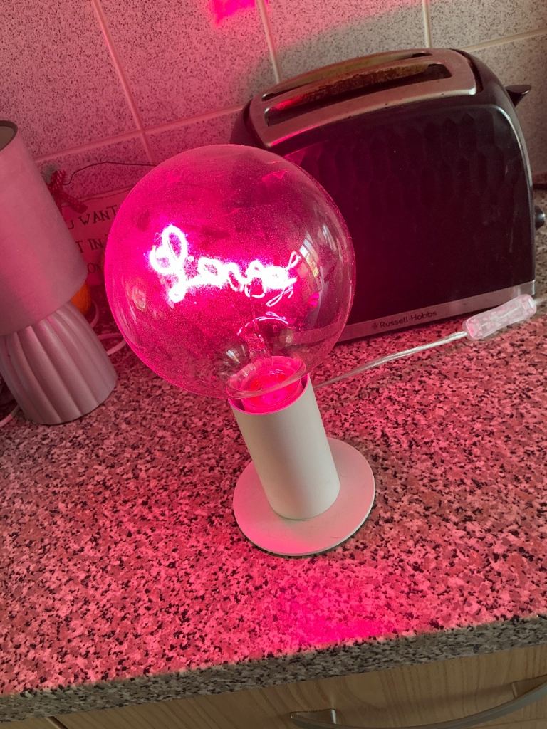 Pink love lamp