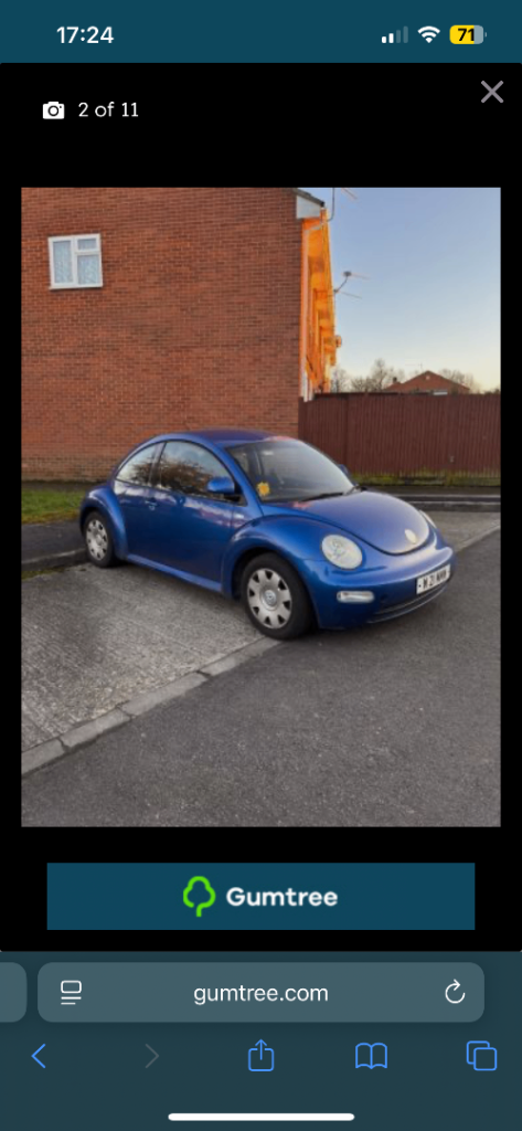 Volkswagen, BEETLE, Hatchback, 2002, Manual, 1596 (cc), 3 doors