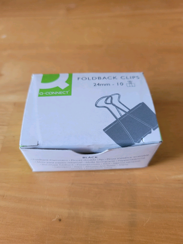 Box of small bulldog pull back clips. New.