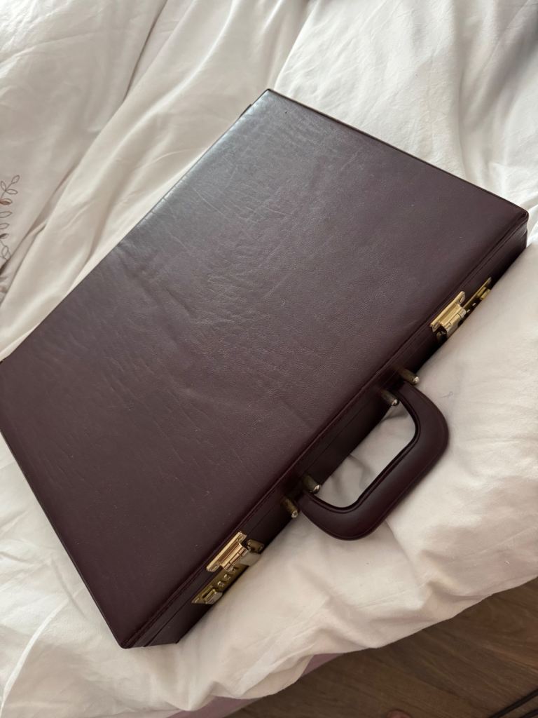 Leather look briefcase