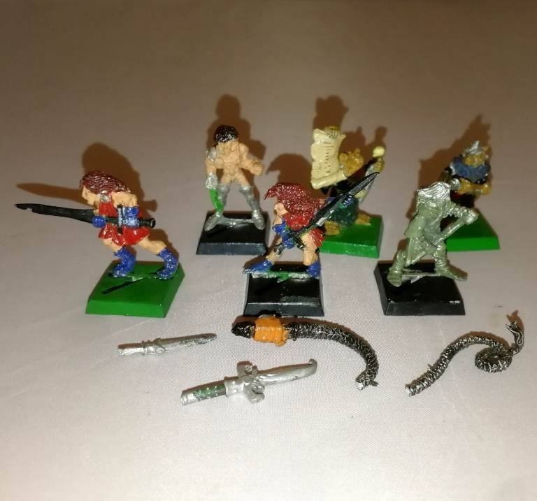 Games Workshop Warhammer Metal Miniatures x 6 Elf Skaven - Spares / Repair