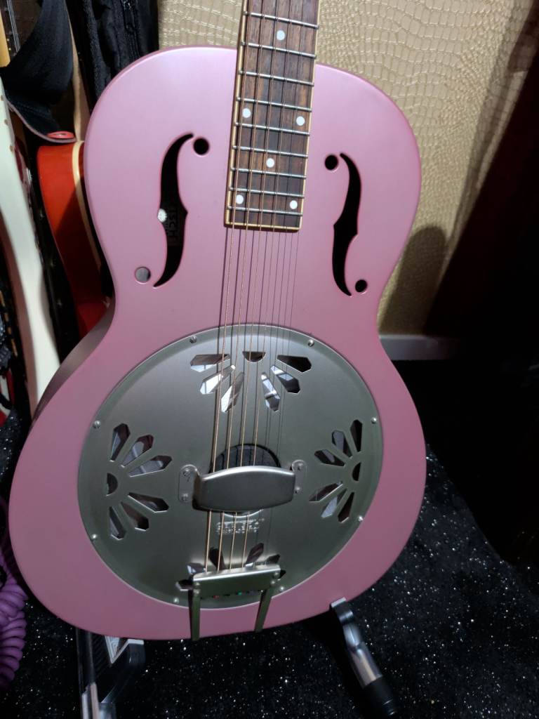 Gretsch G9202 Resonator Guitar - Mauve/Pink, Good Condition