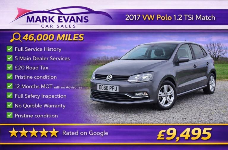 2017 Volkswagen Polo 1.2 TSI Match Edition 3dr HATCHBACK Petrol Manual