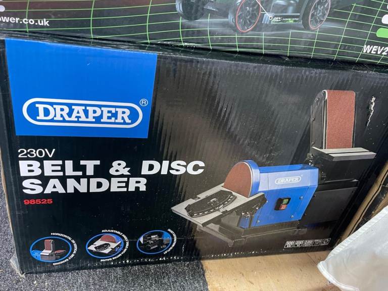 Draper GB525 230V Belt & Disc Sander - Brand New in Box